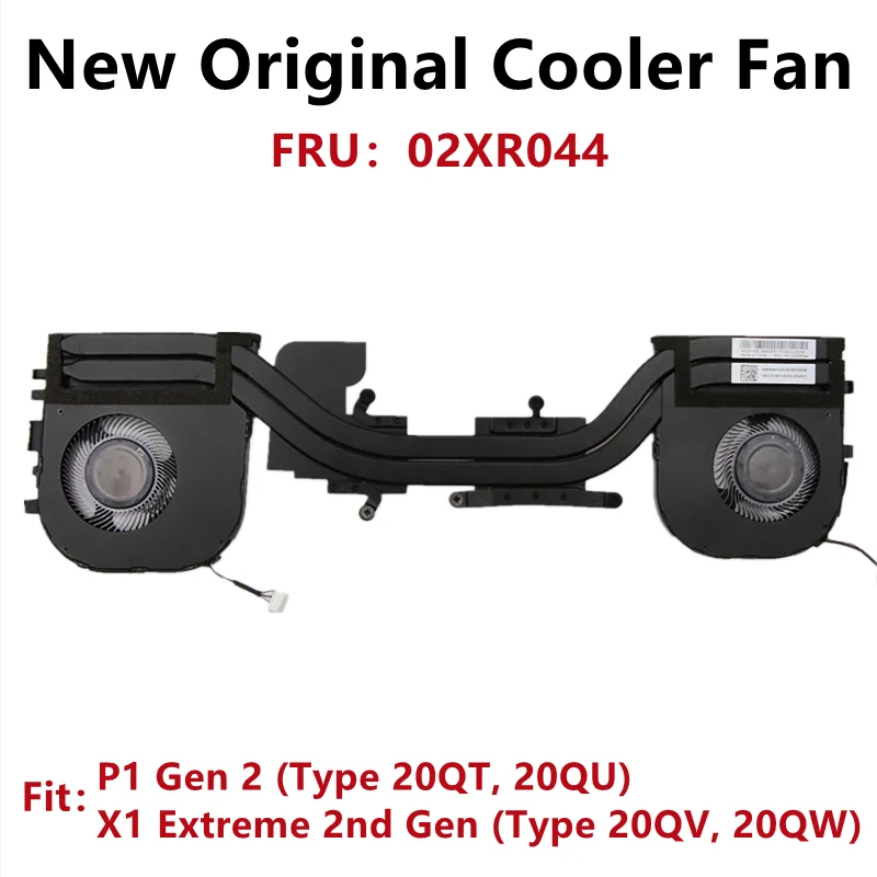 Lenovo ThinkPad New Original For Laptop X1 Extreme 2nd Gen P1 Gen 2  CPU Cooling Fan Heatsink Radiator 02XR044