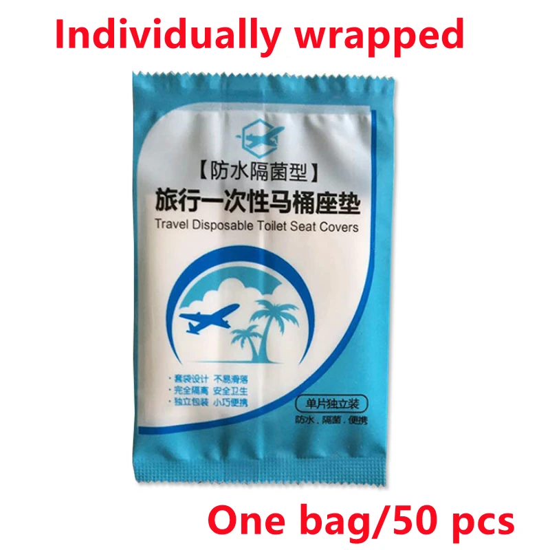 50/150 pieces/bag portable travel disposable toilet seat cushion 100% waterproof toilet paper cushion travel/camping bathroom