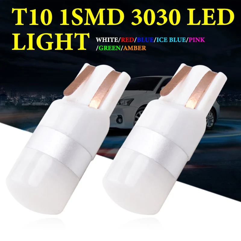 1Pcs T10 Led W5W led Truck Car Motor LED 3030 1SMD Dome Clearance Light License Number Plate Light Interior Reading Lamp 12-24V