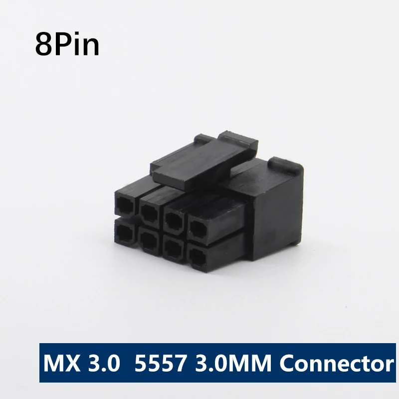 300PCS 8Pin Molex 3.0 Pitch 3.0 Connector 8P Small 5557 Male plug 2X4P Double Row MX3.0 3.0 Connector for Cable DIY