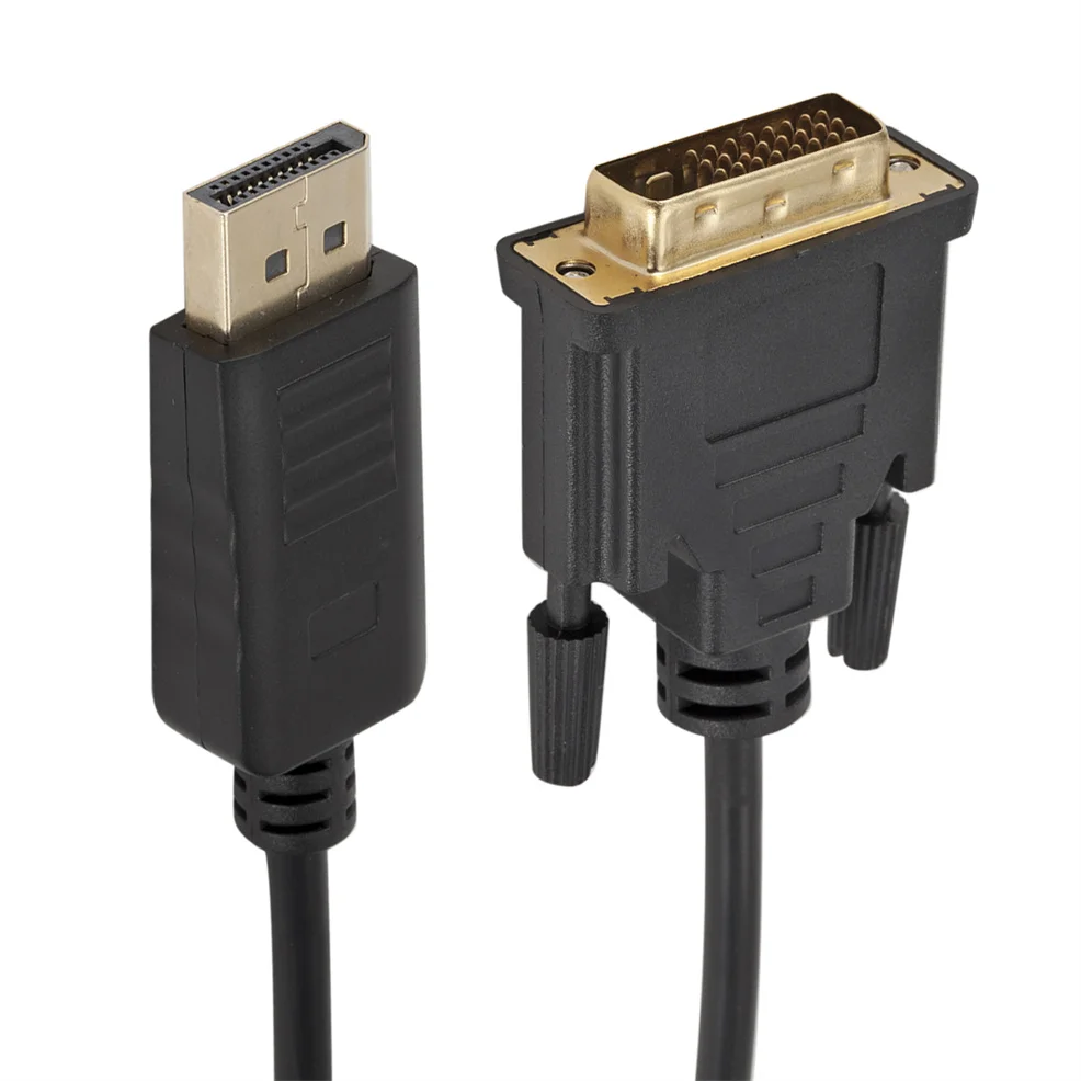 LccKaa DP Displayport a DVI cable 1,8 M DP a DVI cable Adaptador convertidor Displayport in to DVI out para HP Dell Asus