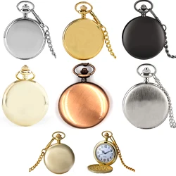 Watch Pocket   High quality  Custom Glossy Laser Logo Lettering Retro Double-sided Light Quartz Chain  Pocket Watch  Wholesale