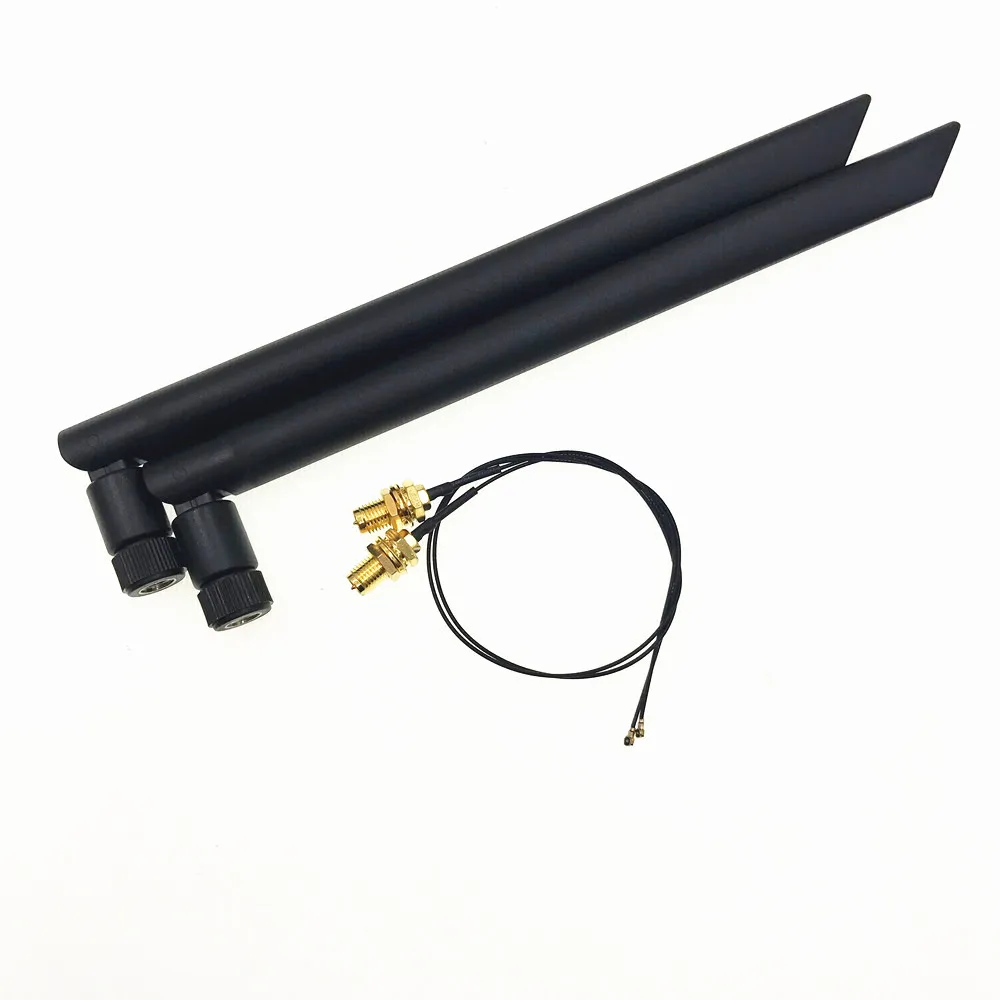 

Set of 0.25M /0.8M /2M IPEX MHF4 U.fl RP-SMA Wifi 6dbi Dual Band Antenna for Intel NGFF card AX200 AX201 9260 9560 8265