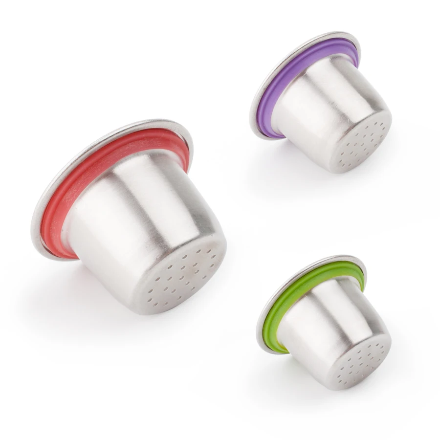 

STAINLESS STEEL Metal Capsule Compatible with Nespresso Refillable Reusable coffee capsule pod