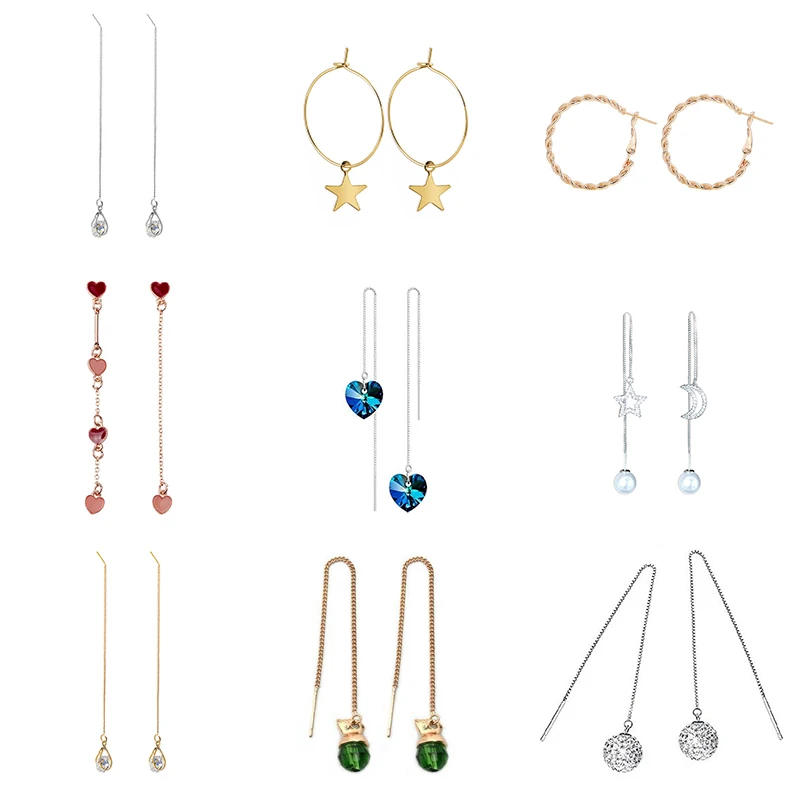 Boucles d'oreilles longues glands pour femmes, grande ligne d'oreille, boucles d'oreilles pendantes, boucle d'oreille goutte, bijoux féminins modernes, nouvelle arrivée, 2020