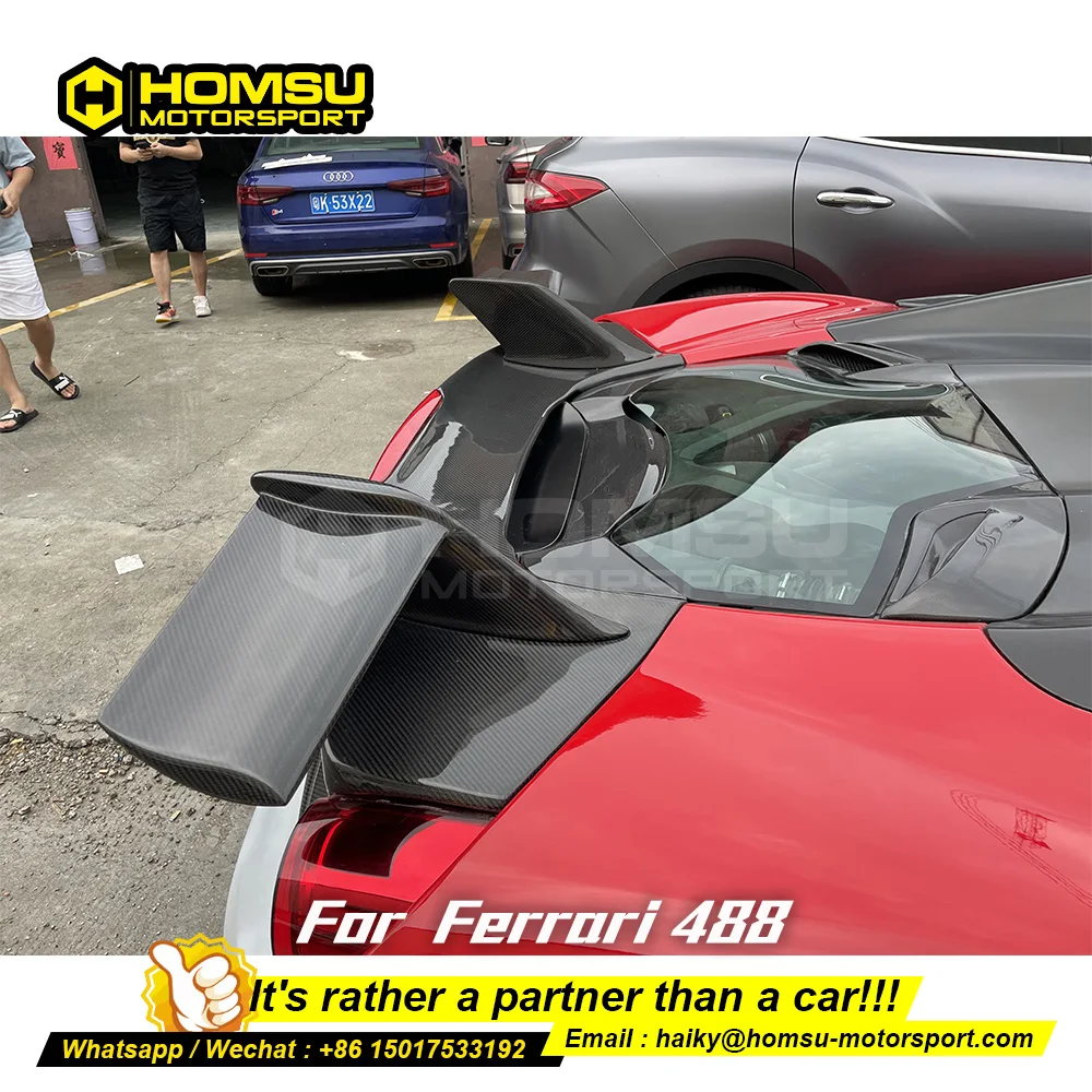 High quality caprist o style engine hood for ferrar i F88 carbon fiber rear hood in caprist o style kit For ferrar i F488