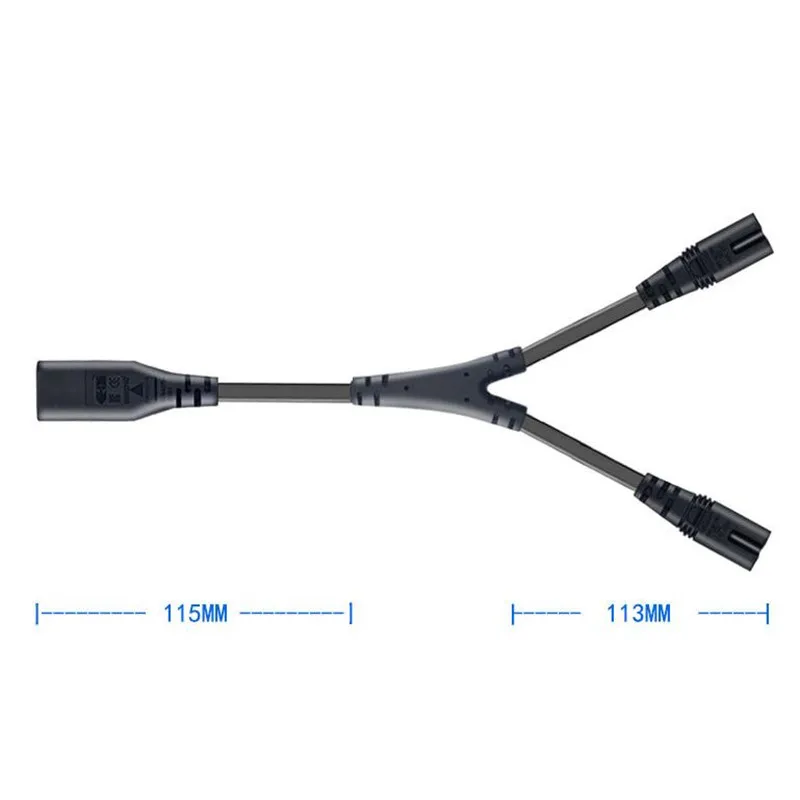 C8 to 2 * C7 Male to Female Eight Character Power Extension Cable IEC320 C7 TO C8 Extended Power Cord 0.28m