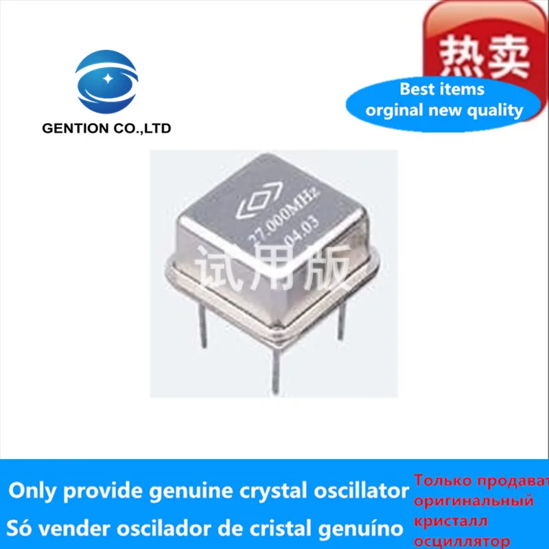 5pcs 100% orginal new DIP-4 Inline Active Crystal Osc 3.3V Square Half Size 27.000MHZ 27M 27MHZ