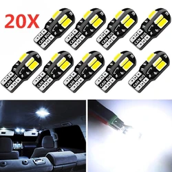 Lâmpada LED Interior do carro, Canbus, Erro Livre, Luz de Estacionamento, Auto Lâmpada de Sinal, Mapa, 12V, 194, 168, W5W, T10, 5730, 8SMD, 20, 10, 2Pcs