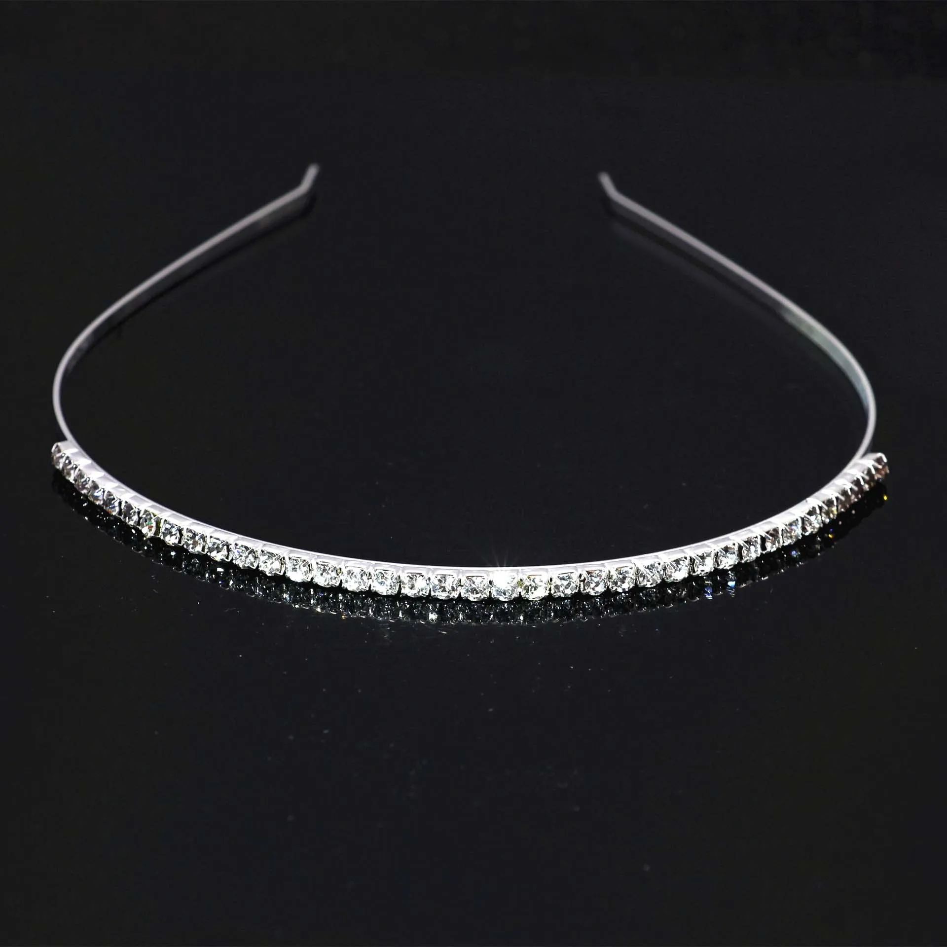 TREAZY Silver Color Full Rhinestone Crystal Hairbands for Women Girls Headband Wedding Prom Tiara Bridal Hair Accessories