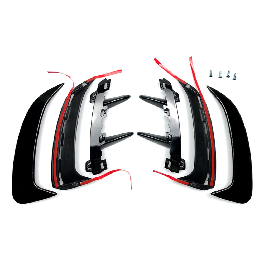 2Pcs Carbon ABS Car Rear Bumper Splitter Spoiler Canard Air Vent For Mercedes Benz V177 A-Class A200 A220 A35AMG 2018-2021 2022