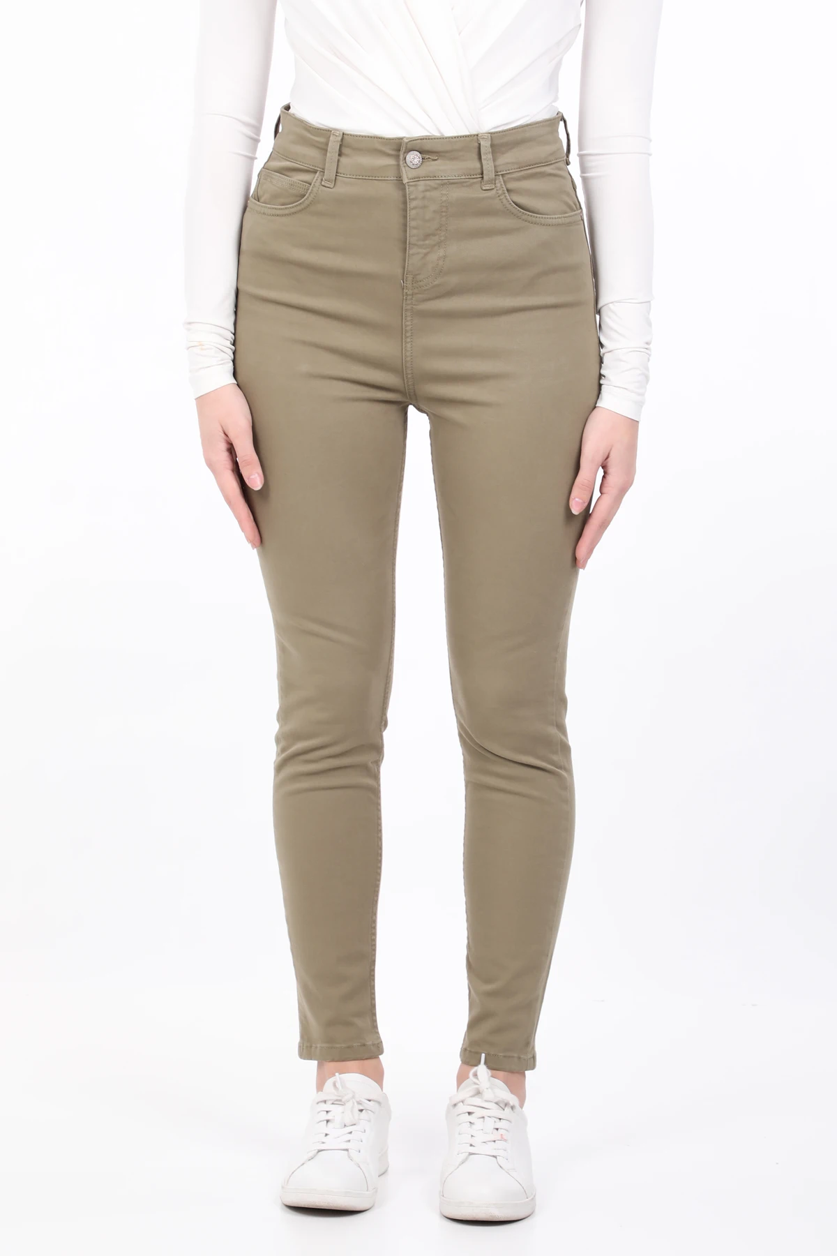 Women's Khaki Slim Fit Jean Pants