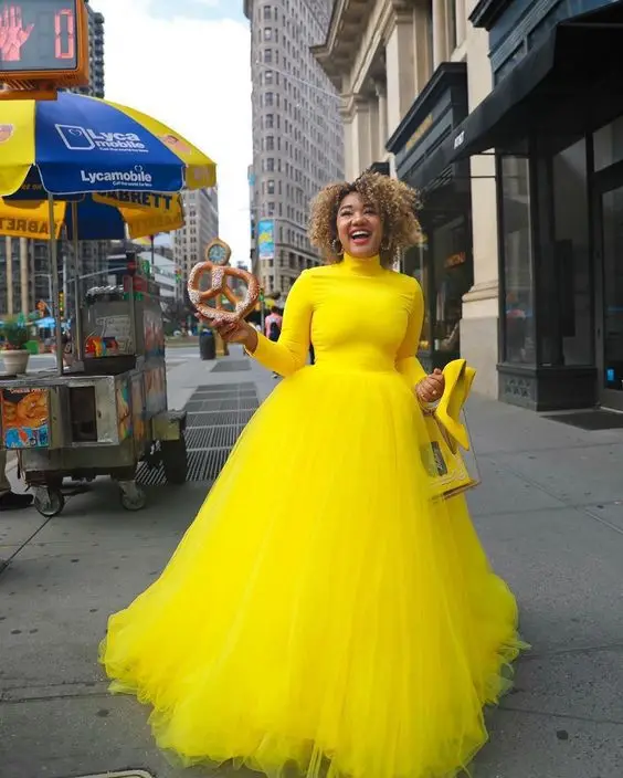 Imagem -02 - Saias Longas para Mulheres Saia de Tule para Fotografia de Casamento Saia Nupcial Preta Bonita Cor Doce Amarelo Venda Quente