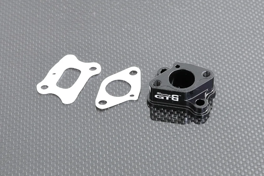 GTBRacing CNC Aluminium Metall Saugrohr mit TFL Weiß Dichtung für HPI km rv baja 5b ss 5sc – Detail 2
