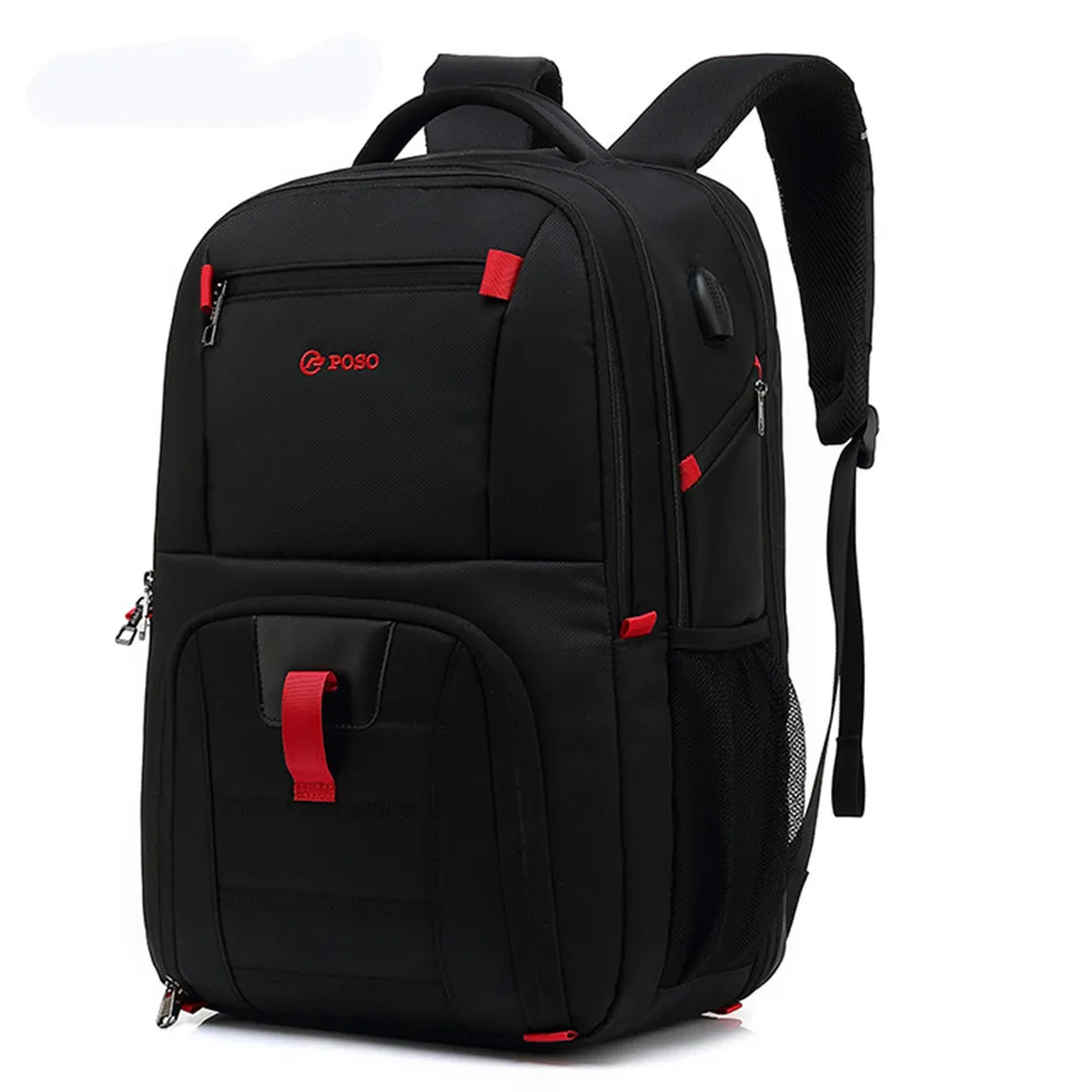 POSO-mochila para ordenador portátil de 2024 pulgadas, morral antirrobo de nailon resistente al agua para estudiantes, mochila de viaje de negocios