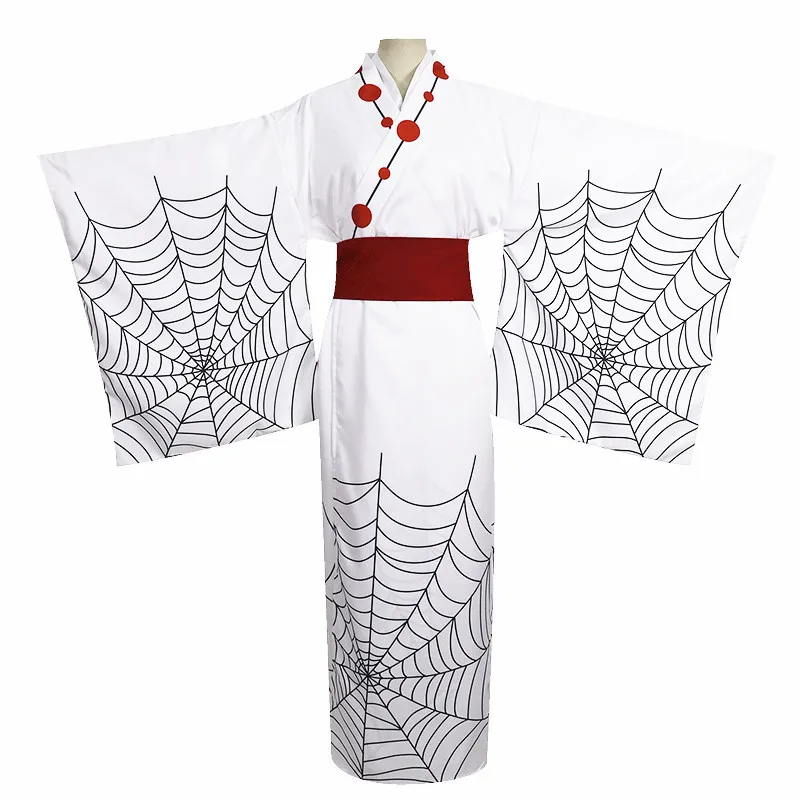 Anime Kimetsu no Yaiba Spider Oni Ayaki Rui Cosplay Costume Kimono Halloween Costumes