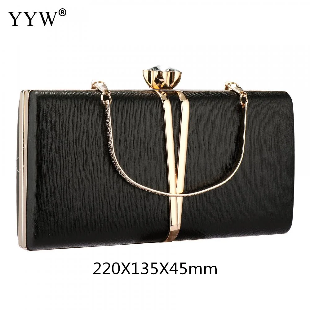 Black Evening Clutch Bag Women Luxury Purse Bags Wedding Elegant Handbags Bridal Clutches Bag Chain Mini Shoulder Bag Dropship