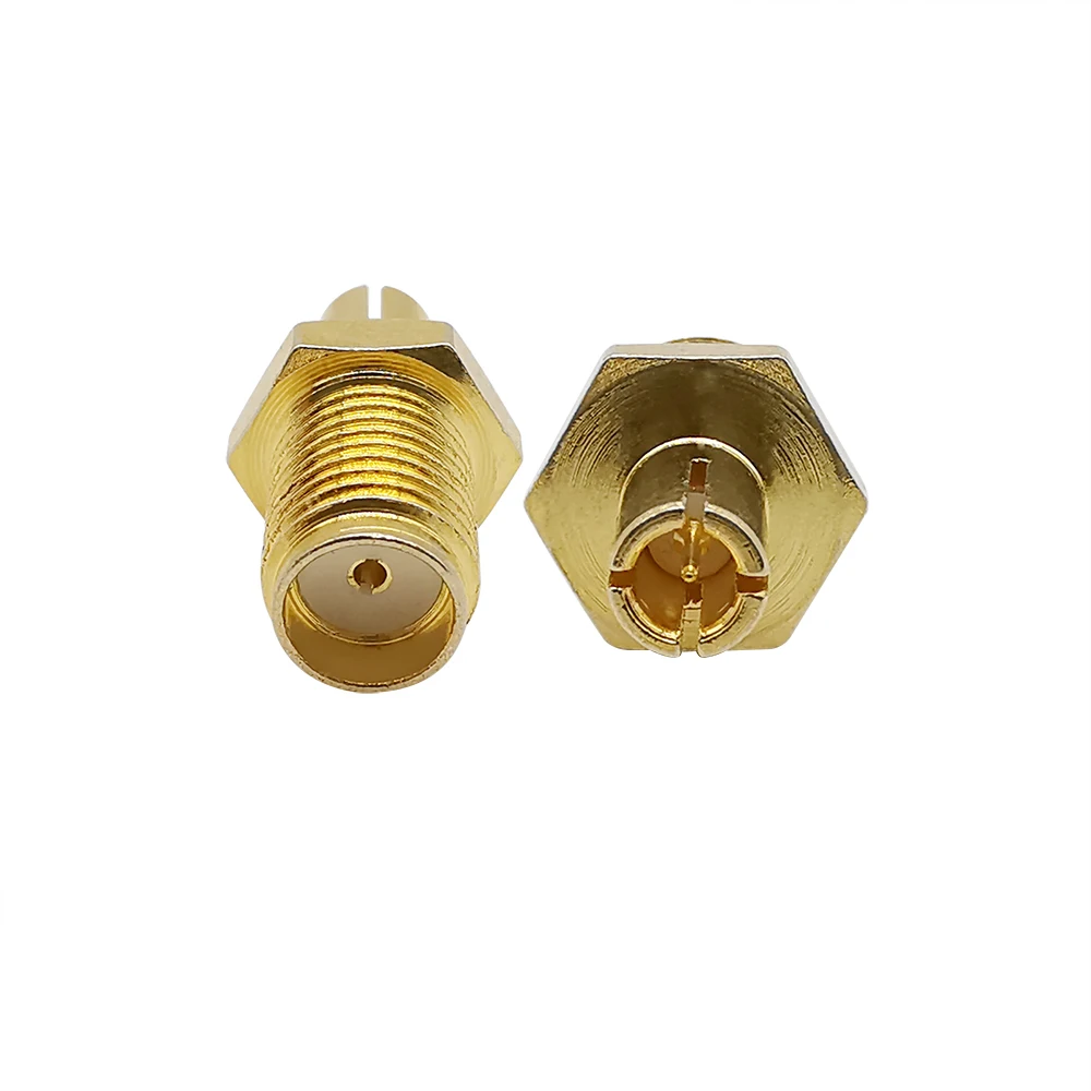 2 pces sma fêmea jack para ts9 macho plug rf conector coaxial TS9-SMA adaptador banhado a ouro