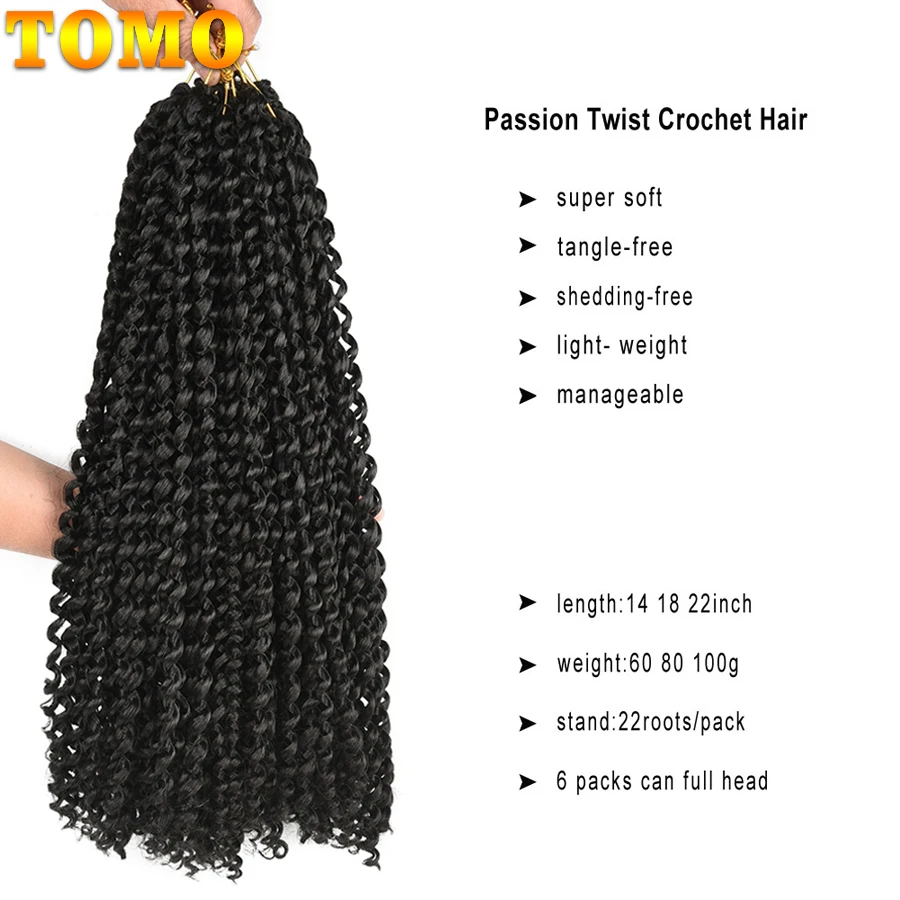 TOMO Long Passion Twist Hair 14 18 22 \