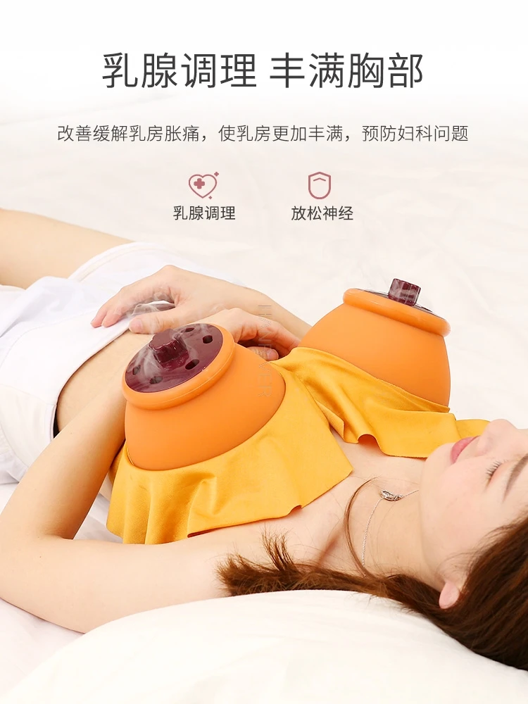 Household chest massager, body fumigation instrument, portable moxibustion with breast and mammary gland