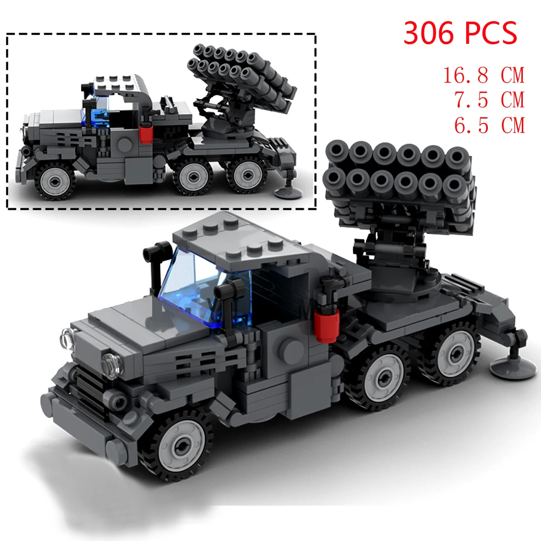 hot military WW2 Soviet Army BM-24 Katyusha Rocket launcher vehicles self defense war equipment Building Block model bricks toys