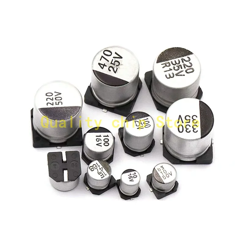 20pcs SMD Electrolytic capacitor aluminum 6.3V 10V 16V 25V 10UF 22UF 33UF 47UF 100UF 220UF 330UF 470UF 680UF 1000UF 2200UF