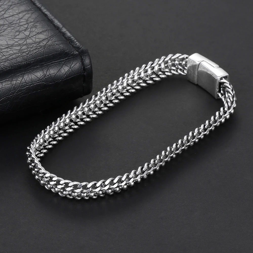 Buddha Bracelet Men Chain & Link Bracelets Ancient Silver color Couples Jewelry Buddha Bracelets & Bangles Pulseira Masculin