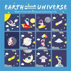 1 Piece Astronaut Embroidery Repair Patches Bag Jacket Jeans Cartoon Iron On Patches for Clothes Small Glue Sticker