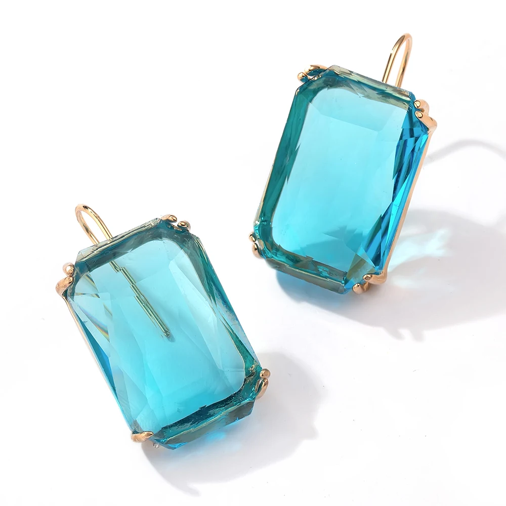 2020 Transparent Resin Acrylic Dangle Earrings for Women Trendy Boho Square Geometric Statement Drop Earrings Party Jewelry