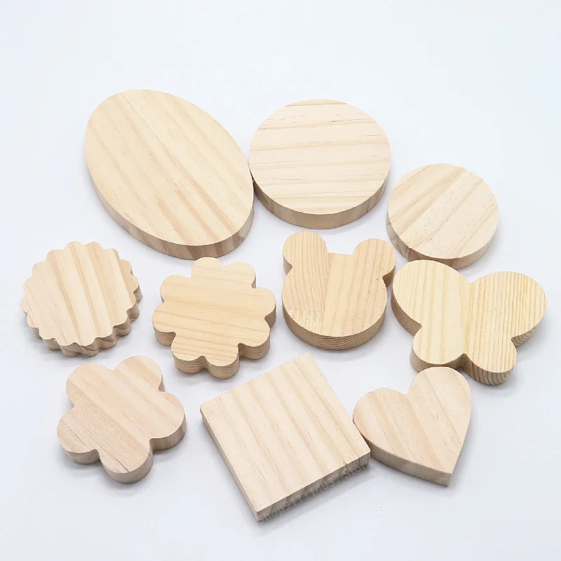 5PCS Natural Pine Clay Doll Wooden Base DIY Doll Making Base Wooden 3D Doll Model Displaying Rack Crafts Wedding Party Painting