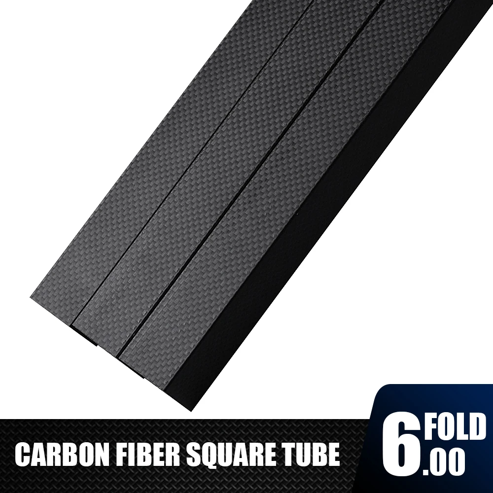 1 pz superficie pianura opaca lunghezza 800mm OD8mm 10mm 12mm 15mm 20mm 25mm 30mm 35mm 36mm 40mm 3K tubo quadrato rettangolare in fibra di carbonio