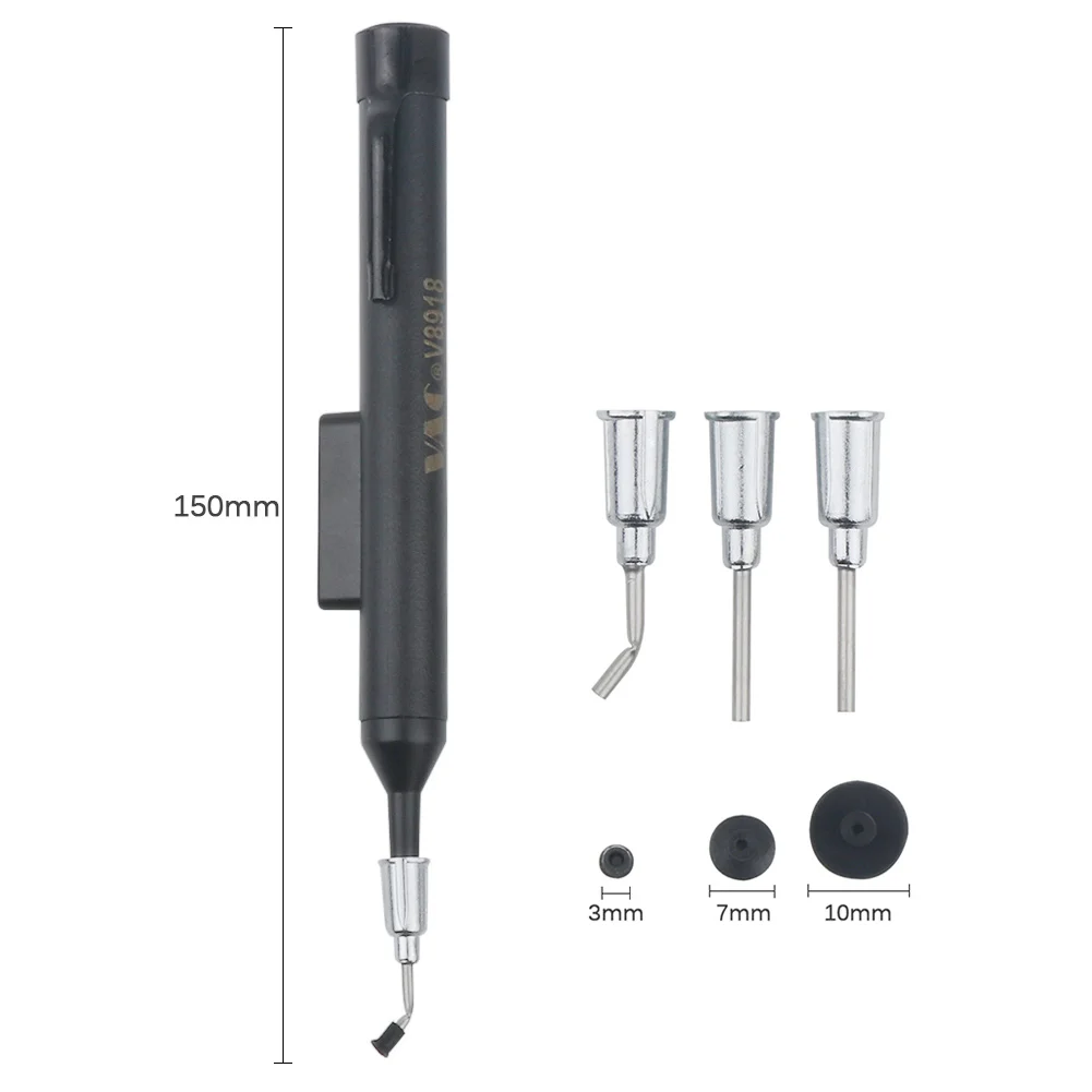 Vacuum Sucking Pen IC Pick Up Tool with PLCC IC Chip Extractor Component Puller and U Shape Chip Extraction Remover