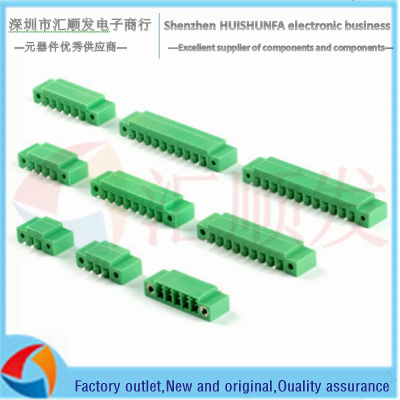 ¡5 uds.! KF2EDGVM-3.5-2/3/4/5/6/7-12P, zócalo del perno recto con oreja, terminal de paso de 3,5mm