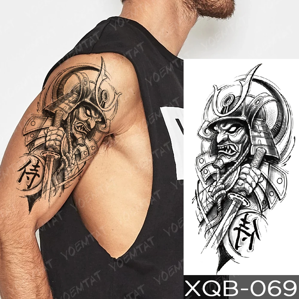 Autocollant de Tatouage Temporaire Étanche pour Homme et Femme, Dragon, Épée, Kokor, Flash, Mouton, Chèvre, oral alier, Art Corporel, Bras, Faux