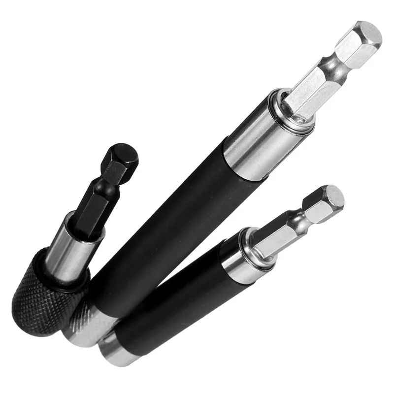 3 stücke 1/4 "Hex Magnetische Auswirkungen Schraubendreher-satz 60/80/120mm Schraube Bit Halter Quick Release socket Extension Bar Hand Werkzeug