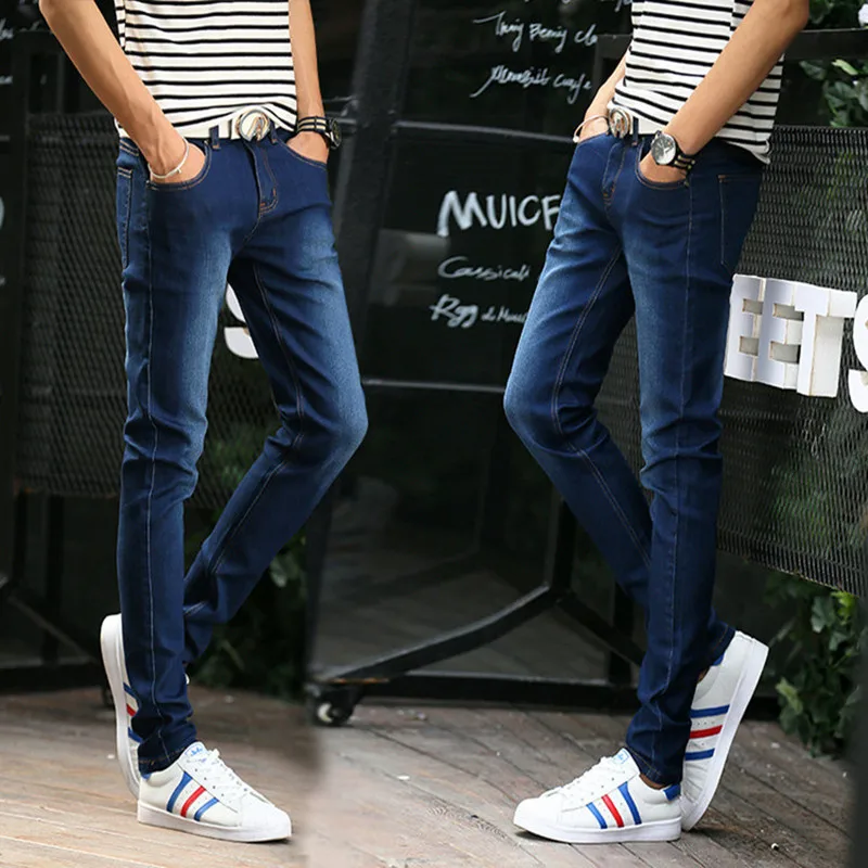 2025 new spring arrival jeans high quality casual slim elastic jeans men ,skinny jeans men ,men\'s pencil pants ,size 27-36