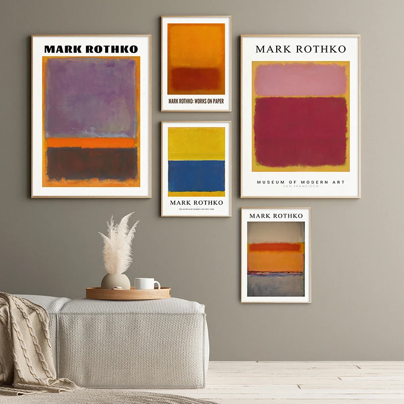 

Canvas Painting Mark Rothko Famous Poster and Prints Abstract Oil Painting Unframed Spray Frameless Hologram Living Room