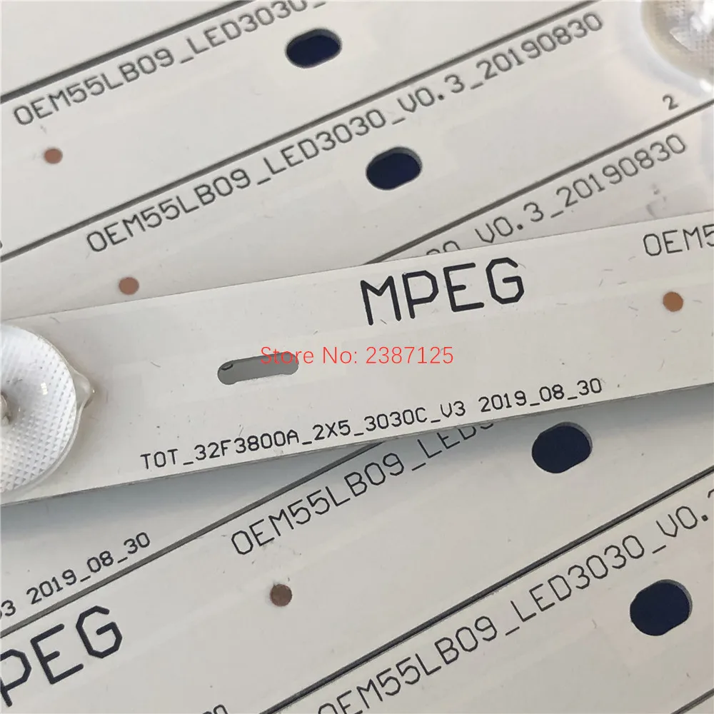 10set LED Backlight Strip For 0EM55LB09_LED3030_V0.3 4C-LB3205-YHEX1 55M80A 55M81A D55A710 D55A810 55S100 L55F3800A L55F3303B