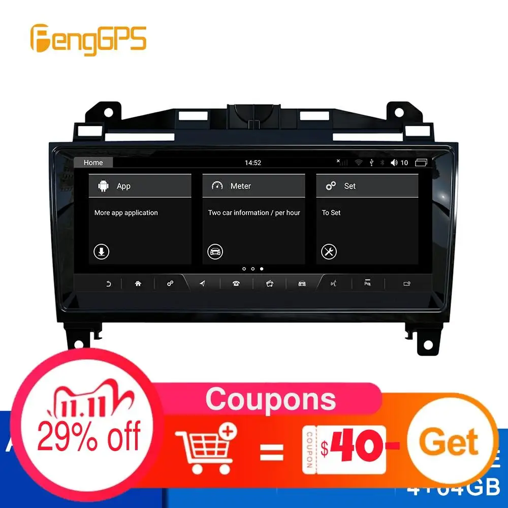 

10.25" DVD Player 8 Core 2 Din Stereo Android 9.0 for Jaguar F-TYPE 2013 2014 2015 GPS Navigation Car Radio AM/FM IPS Headunit