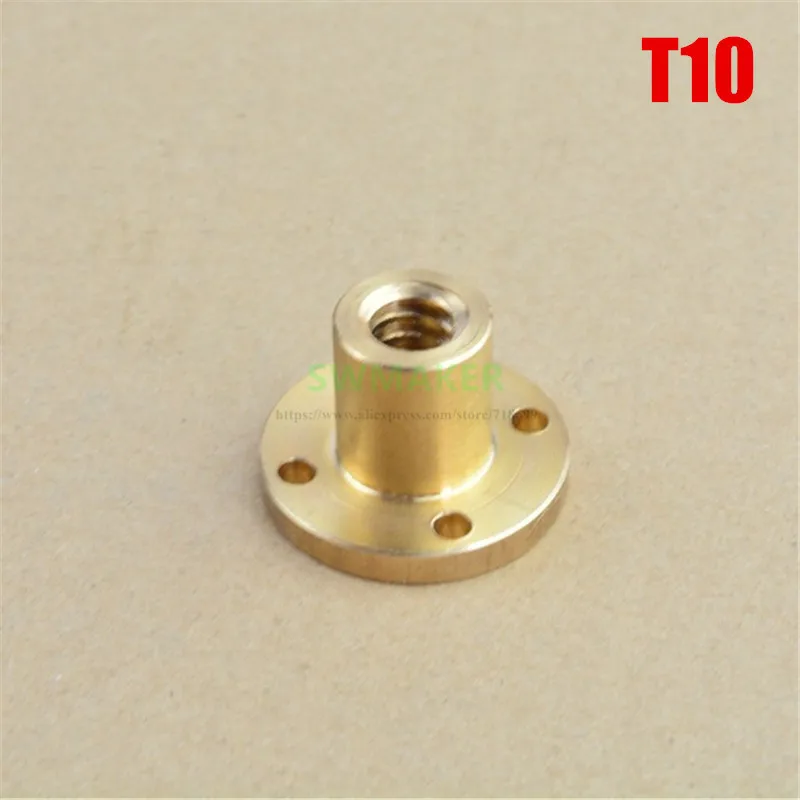 5pcs 3D printer T10 Brass Nut Z-axis trapezoidal nut POM for TR10 Lead Screw