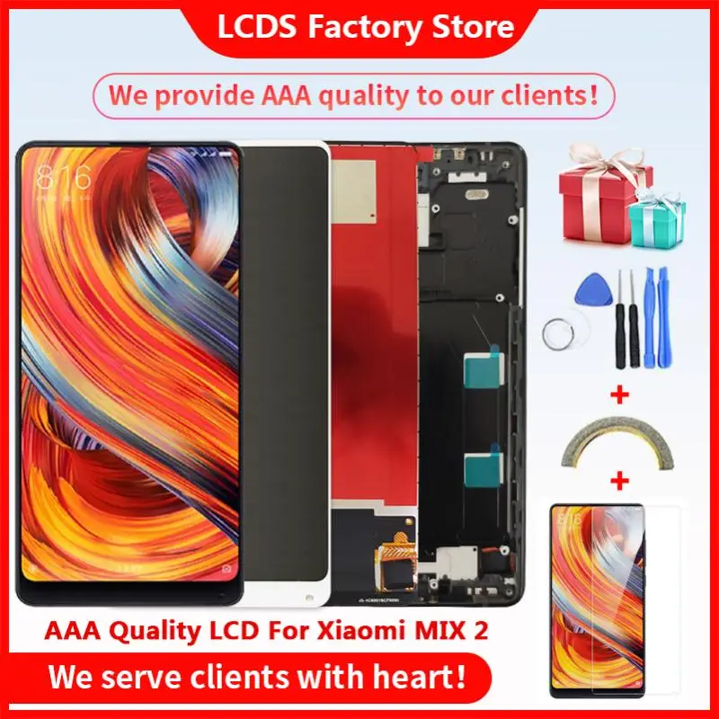 AAA Quality LCD With Frame For Xiaomi MIX 2 LCD Display Screen For Xiaomi MIX 2 LCD With Frame Screen Display 10-Touch