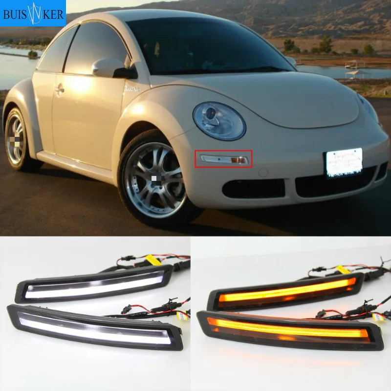 For New Beetle 2006 2007 2008 2009 2010 FACELIFTED 2D LED DRL Daytime Running Light for VW Volkswagen 12V Car Lighting source