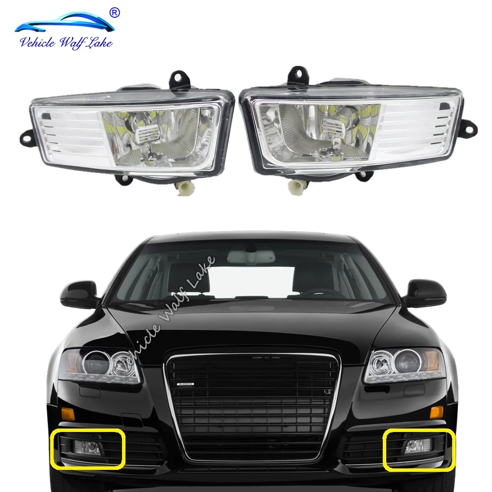 2pcs Car LED Fog Light For Audi A6 C6 Avant S6 2009 2010 2011 Car-styling Front Bumper LED Fog Lamp Fog Light With Bulbs