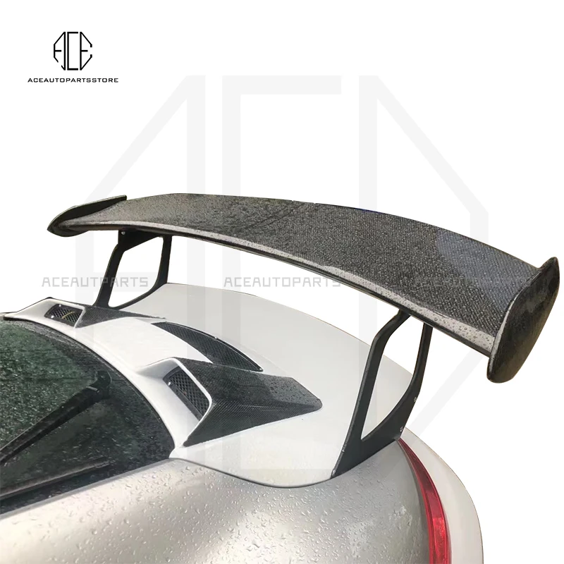 For Porsche 911 991 991.1 991.2 Carbon Fiber Rear Wing Refit GT2RS Style Rear Trunk Spoiler Roof Wind Wing car body kits