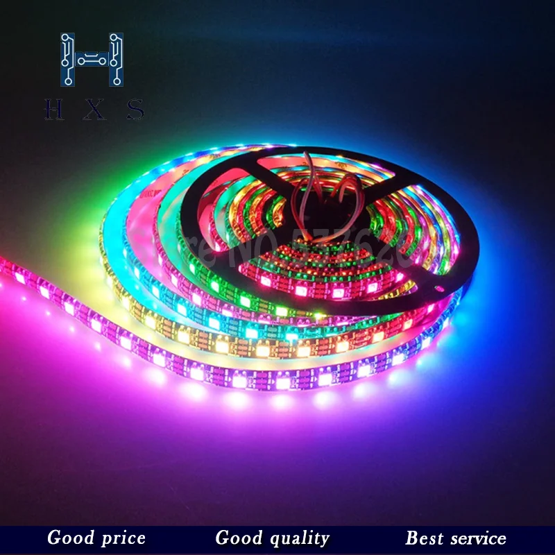 1m 2m 3m 4m 5m WS2812B WS2812 Led Strip,Individually Addressable Smart RGB Led Strip,Black/White PCB Waterproof IP30/65/67 DC5V