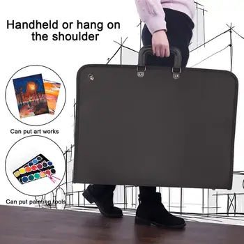 Carteira de arte expansível, 37x48cm, organizador de arquivo, bolsa para transporte, arte, desenho, pintura, rascunho, fotografia, pôster