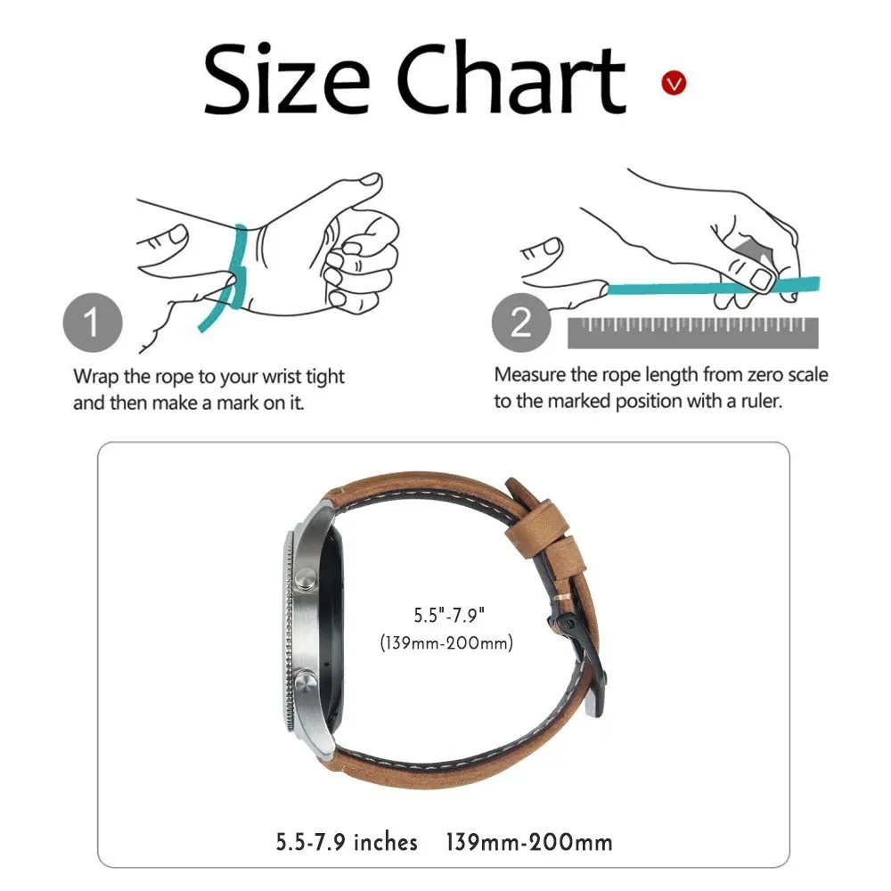 Crazy Horse Genuine Leather Strap Band for Huawei Watch GT 2 2e 3 GT2 Pro GT3 SE / GT4 46mm Honor Magic watchbands 20mm 22mm