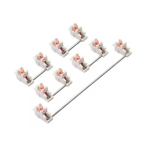 Plate Mounted Stabilizer For 61/87/104/108 Custom Mechanical Keyboard Cherry OEM Stabilizer 6.25U 2U Steel Wire Gray + Pink