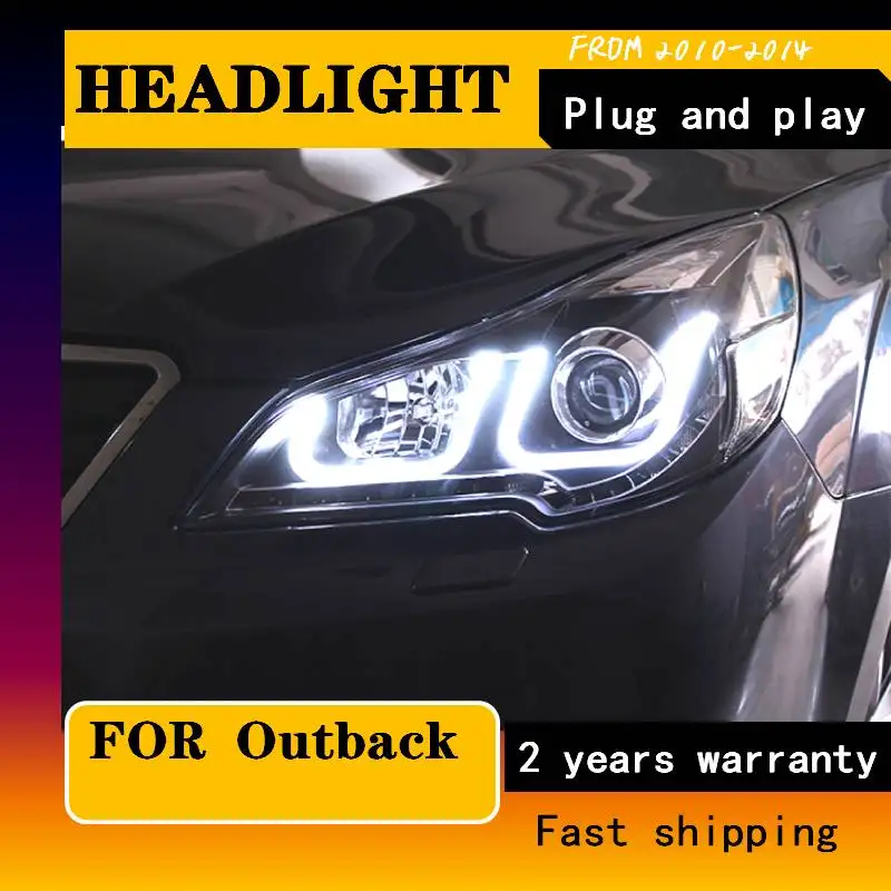 Car Styling Head Lamp For Subaru Outback Headlights 2010-2014 Legacy LED Headlight Angel Eye DRL Hid Bi Xenon Car Accessories