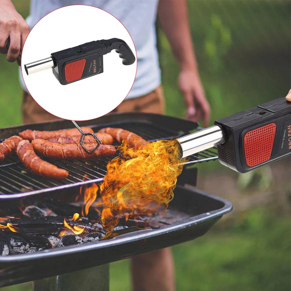 Barbecue Fan Air Blowers Hand-Held Electric Bentilator Bellows for Barbecue Outdoor Camping Picnic Barbecue Cooking Tool